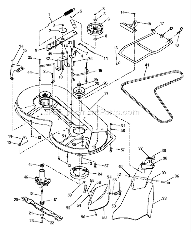 Page K Diagram and Parts List for LR111 LR 111 9540001212A -1994-07 Husqvarna Lawn Tractor
