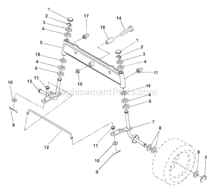 Page H Diagram and Parts List for LR111 LR 111 9540001212A -1994-07 Husqvarna Lawn Tractor