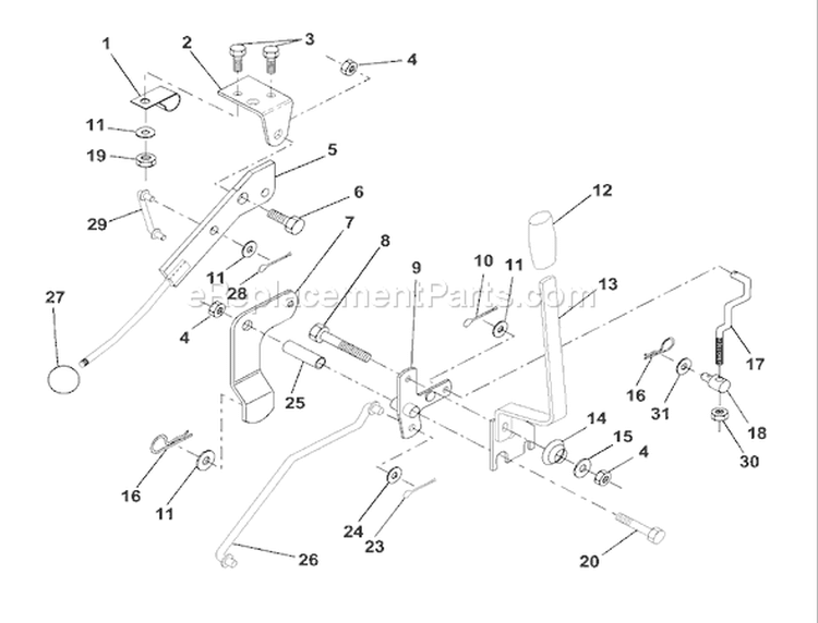 Page L Diagram and Parts List for LR120 LR 120 954001242B -1995-02 Husqvarna Lawn Tractor