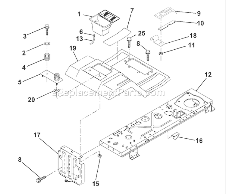 Page G Diagram and Parts List for LR120 LR 120 954001242B -1995-02 Husqvarna Lawn Tractor