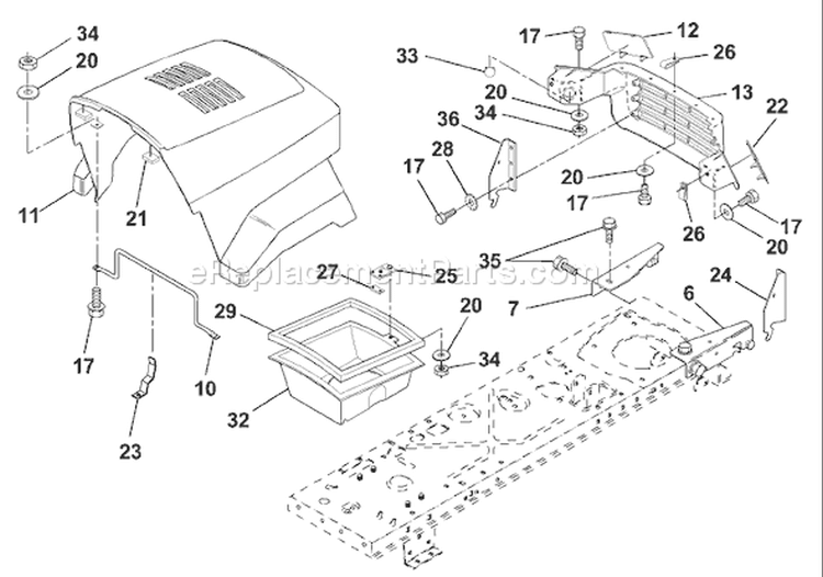 Page J Diagram and Parts List for LR120 LR 120 954830051A -1995-08 Husqvarna Lawn Tractor