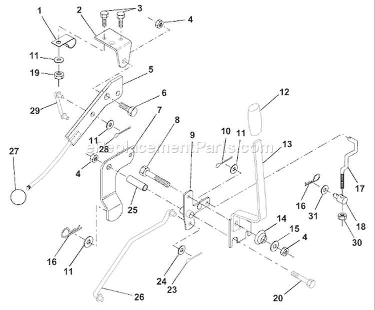 Page L Diagram and Parts List for LR120 LR 120 954830051A -1995-08 Husqvarna Lawn Tractor