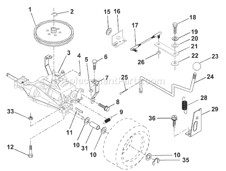 Page P Diagram and Parts List for LR120 LR 120 954830051A -1995-08 Husqvarna Lawn Tractor