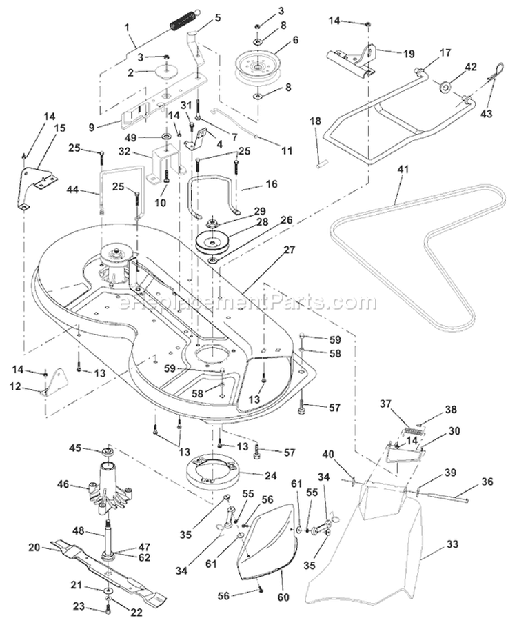 Page K Diagram and Parts List for LR120 LR 120 954830051B -1996-05 Husqvarna Lawn Tractor