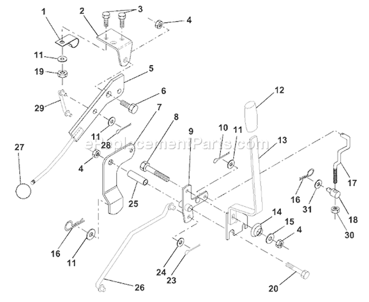 Page L Diagram and Parts List for LR120 LR 120 954830051B -1996-05 Husqvarna Lawn Tractor