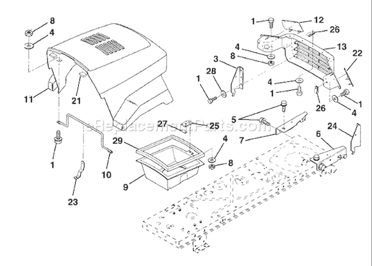 Page J Diagram and Parts List for LR120 LR 120 HN1236A -954000602 -1993-10 Husqvarna Lawn Tractor