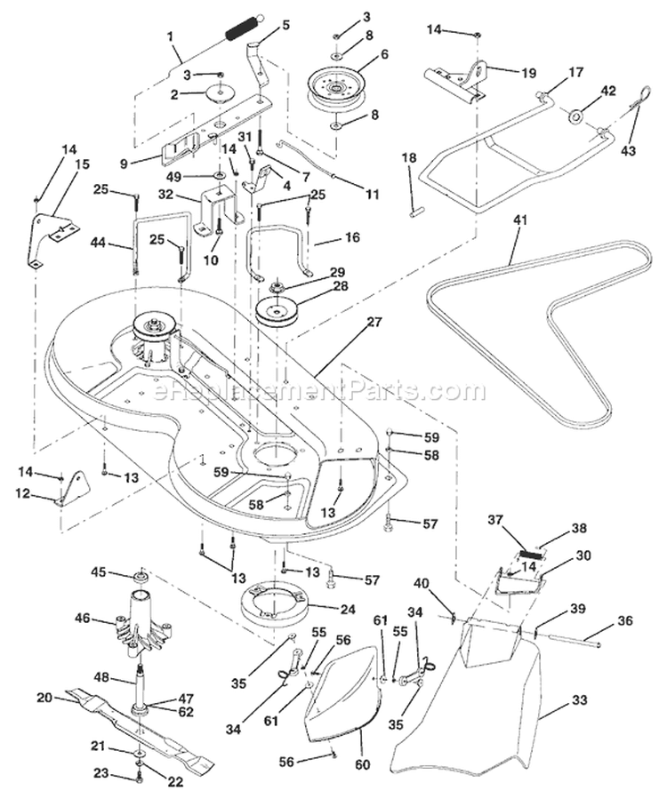 Page J Diagram and Parts List for LR121 LR 121 1997-12 Husqvarna Lawn Tractor