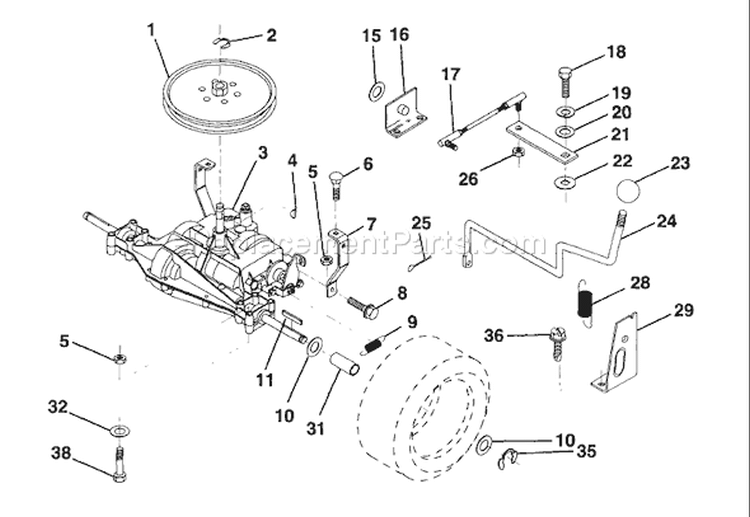 Page P Diagram and Parts List for LR121 LR 121 1997-12 Husqvarna Lawn Tractor
