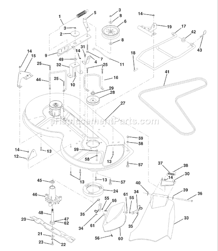 Page J Diagram and Parts List for LR121 LR 121 954140001B -1997-12 Husqvarna Lawn Tractor