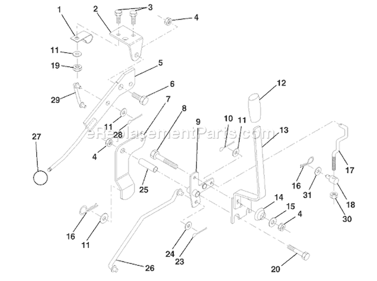 Page K Diagram and Parts List for LR121 LR 121 954140001B -1997-12 Husqvarna Lawn Tractor