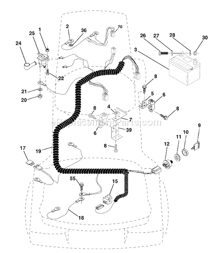 Page D Diagram and Parts List for LR121 LR 121 954140001B -1997-12 Husqvarna Lawn Tractor