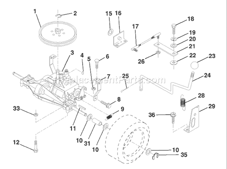 Page P Diagram and Parts List for LR121 LR 121 954140001B -1998-02 Husqvarna Lawn Tractor