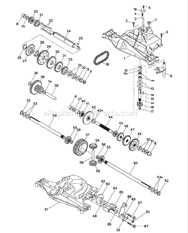 Page B Diagram and Parts List for LR121 LR 121 954140001B -1998-02 Husqvarna Lawn Tractor