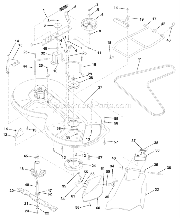 Page J Diagram and Parts List for LR122 LR 122 954140014B -1999-03 Husqvarna Lawn Tractor