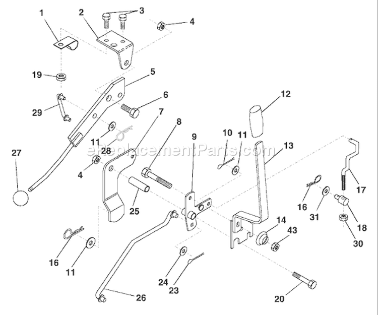 Page K Diagram and Parts List for LR122 LR 122 954140014B -1999-03 Husqvarna Lawn Tractor