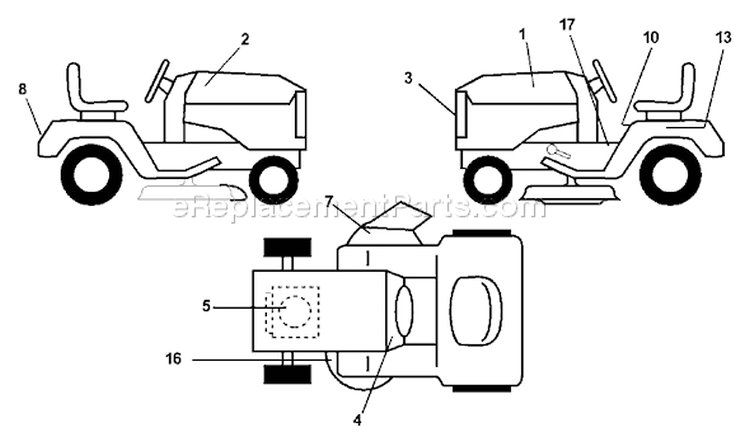Page C Diagram and Parts List for LR122 LR 122 954140105A -1999-09 Husqvarna Lawn Tractor