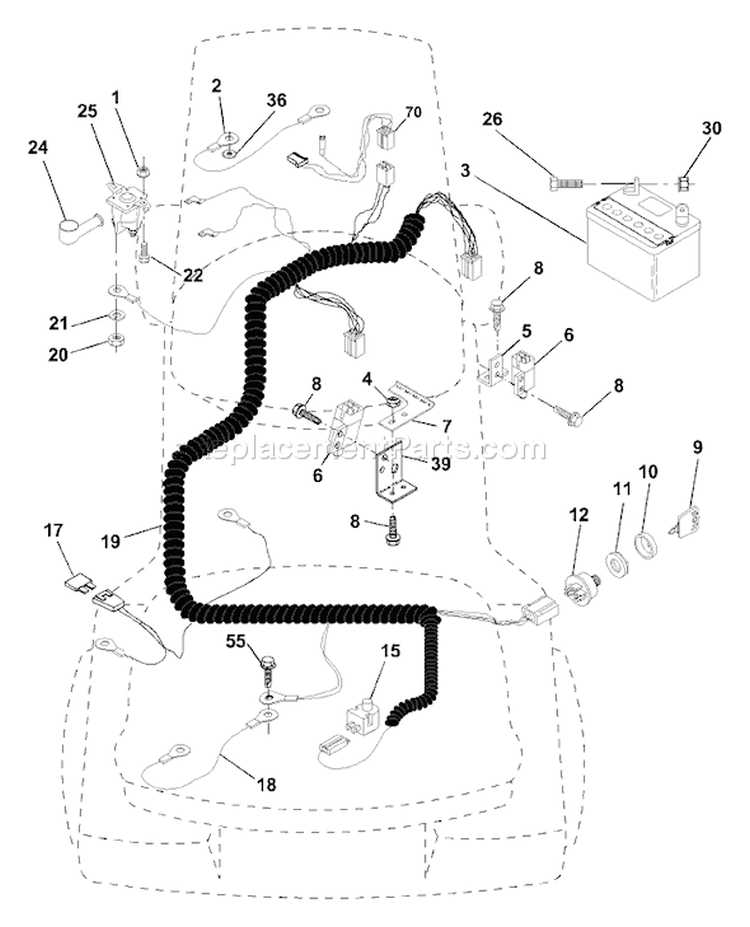 Page D Diagram and Parts List for LR122 LR 122 954140105A -1999-09 Husqvarna Lawn Tractor