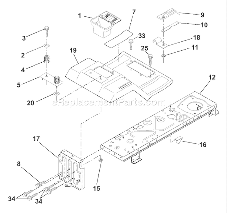 Page F Diagram and Parts List for LR122 LR 122 954140105A -1999-09 Husqvarna Lawn Tractor