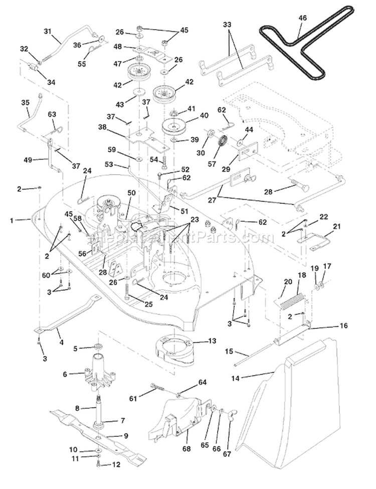 Page J Diagram and Parts List for LR125 LR 125 954001202C -1995-03 Husqvarna Lawn Tractor