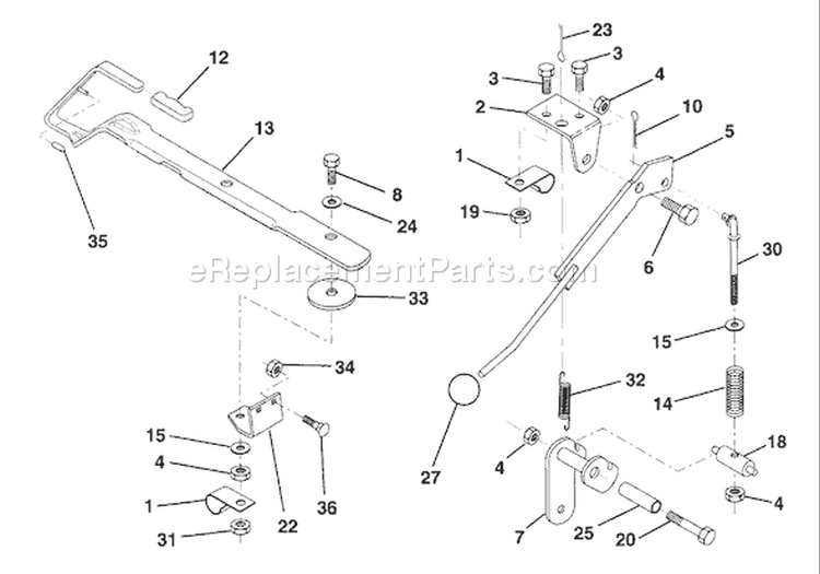 Page J Diagram and Parts List for LR125 LR 125 HU125R38MA -954000522 -1992-12 Husqvarna Lawn Tractor