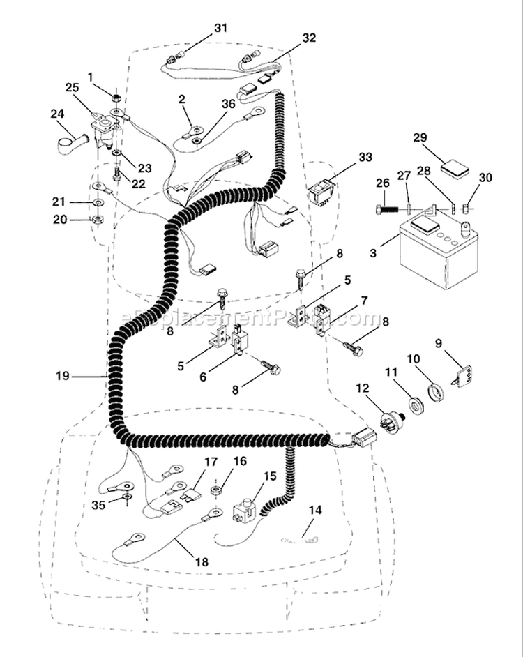 Page D Diagram and Parts List for LR125 LR 125 HU125R38MA -954000522 -1992-12 Husqvarna Lawn Tractor
