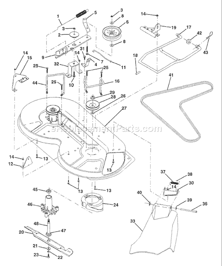 Page K Diagram and Parts List for LR12 LR 12 HAR1236A -954000752 -1994-05 Husqvarna Lawn Tractor