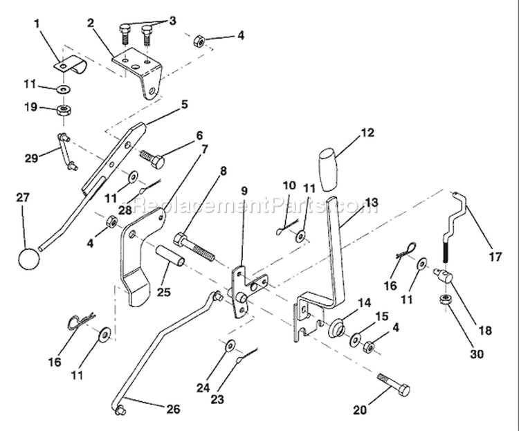 Page L Diagram and Parts List for LR12 LR 12 HAR1236A -954000752 -1994-05 Husqvarna Lawn Tractor
