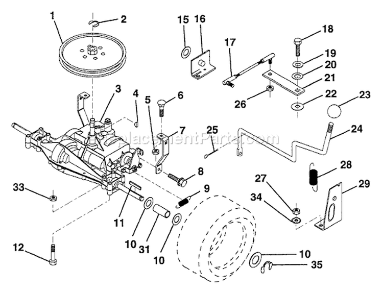 Page P Diagram and Parts List for LR12 LR 12 HAR1236A -954000752 -1994-05 Husqvarna Lawn Tractor