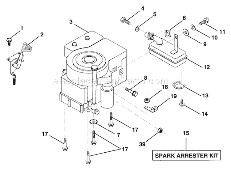 Page E Diagram and Parts List for LR12 LR 12 HC12R38B -954002701 -1994-10 Husqvarna Lawn Tractor