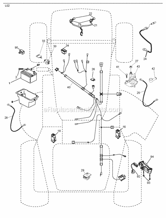 Electrical Diagram and Parts List for LT2113 2012-08 Husqvarna Lawn Tractor