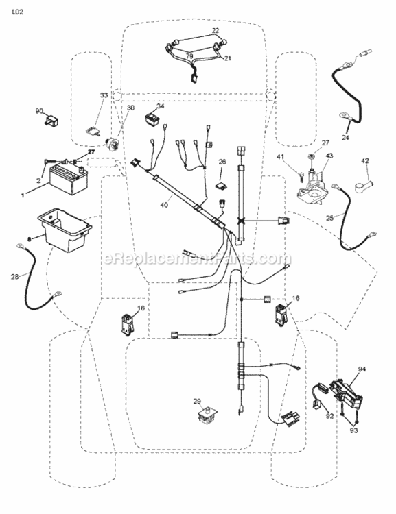 Electrical Diagram and Parts List for LT2114 2012-08 Husqvarna Lawn Tractor