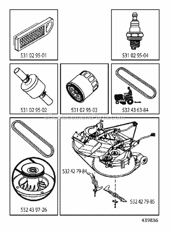 Accessories Diagram and Parts List for LT2316CMA2 2011-01 Husqvarna Lawn Tractor