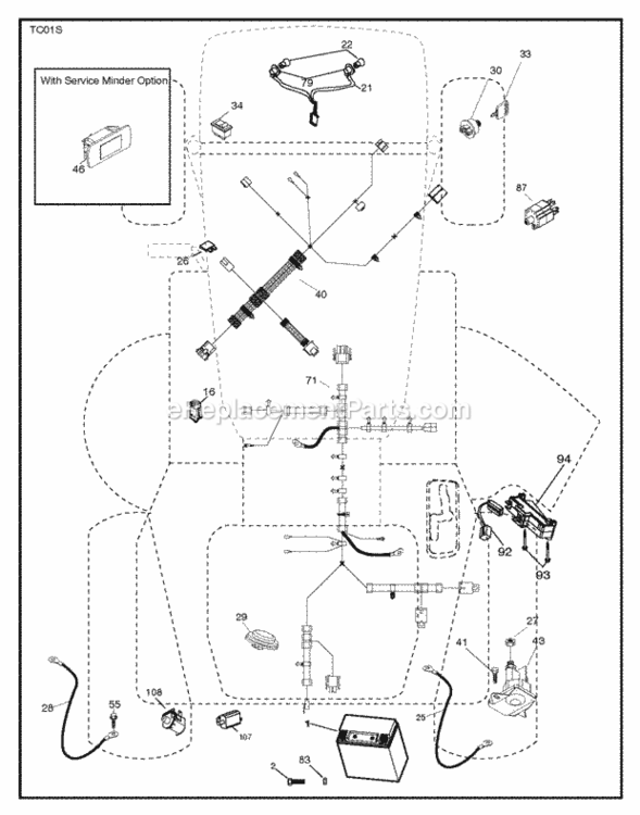 Electrical Diagram and Parts List for LT2316CM 96051000402 2012-08 Husqvarna Lawn Tractor