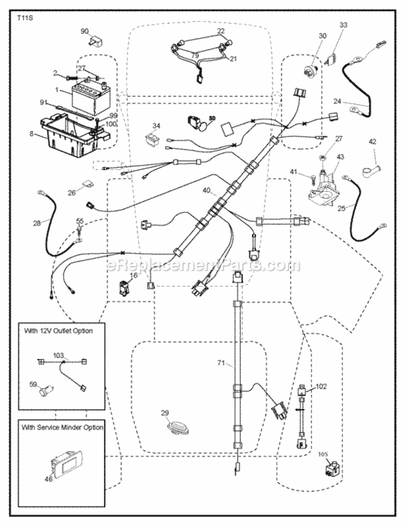 Electrical Diagram and Parts List for LT2323A2 96041026300 2012-01 Husqvarna Lawn Tractor
