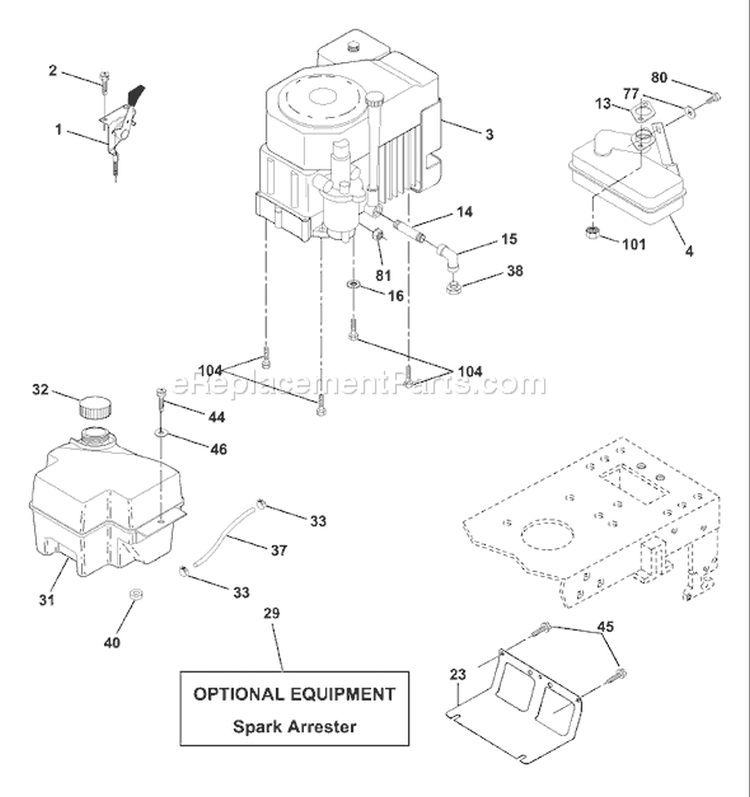 Page E Diagram and Parts List for 130 LTH  954140107A -1999-11 Husqvarna Lawn Tractor
