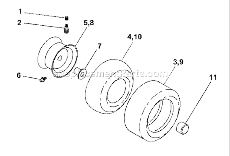 Page K Diagram and Parts List for 130 LTH  954830061A -1996-01 Husqvarna Lawn Tractor