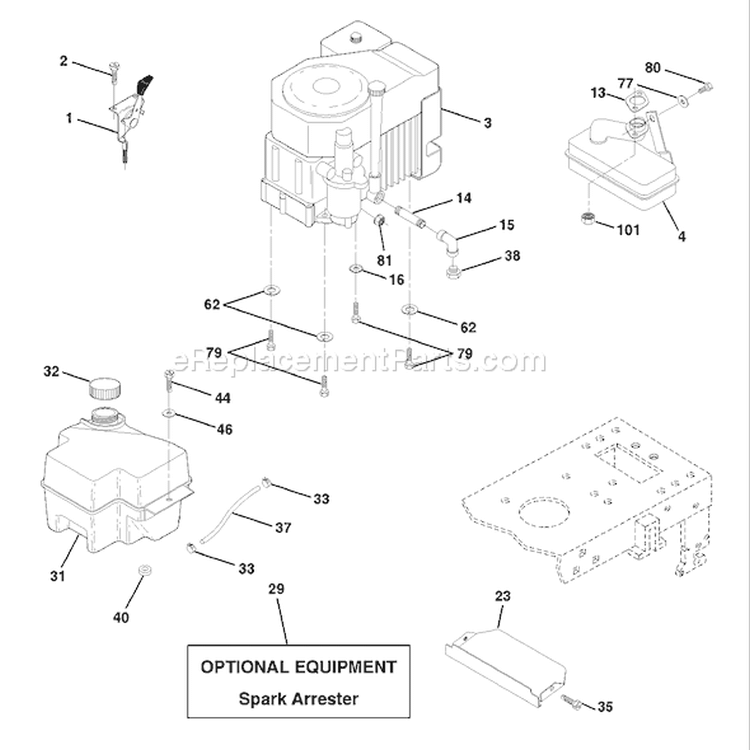 Page E Diagram and Parts List for 130 LTH  HCLTHJ -954140005 -1999-01 Husqvarna Lawn Tractor