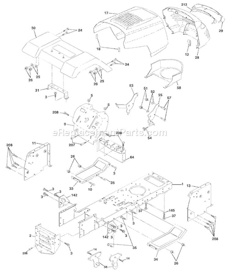Page A Diagram and Parts List for 1342 LTH  LTHK  A -954568519 -2002-01 Husqvarna Lawn Tractor