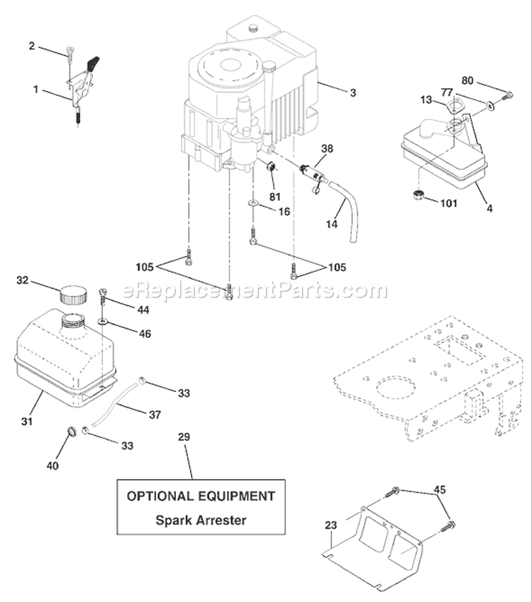 Page E Diagram and Parts List for 1342 LTH  LTHK  A -954568519 -2002-01 Husqvarna Lawn Tractor
