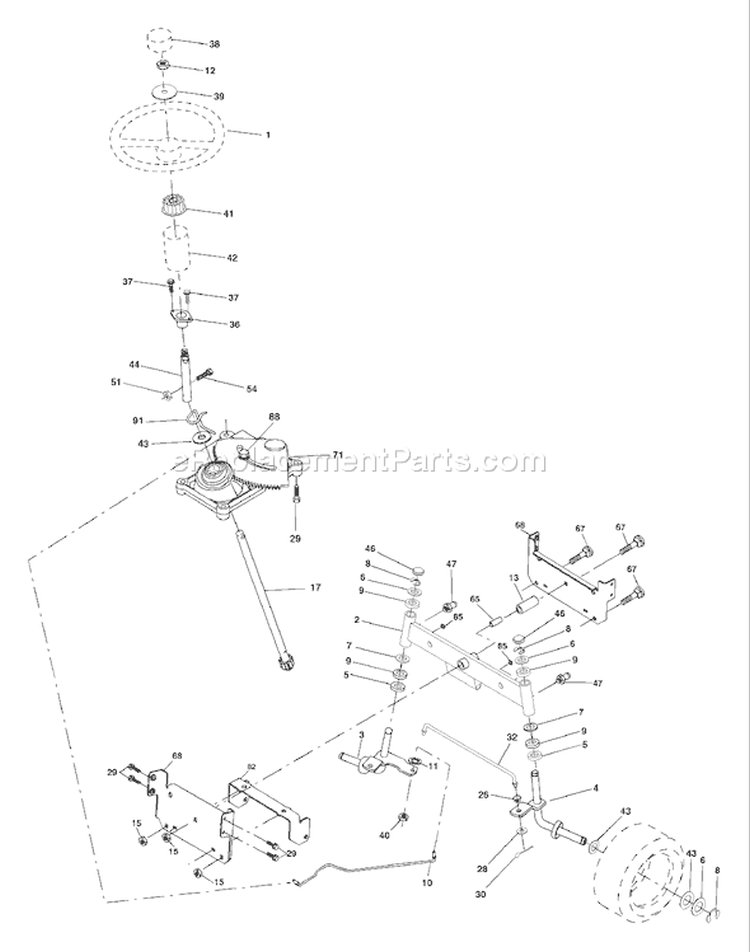 Page I Diagram and Parts List for 1342 LTH  LTHK  B -954568519 -2002-02 Husqvarna Lawn Tractor
