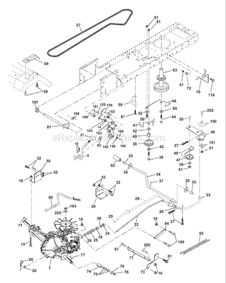 Page C Diagram and Parts List for 1342A LTH  954567031 -2000-12 Husqvarna Lawn Tractor