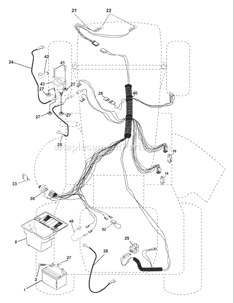 Page D Diagram and Parts List for 1342A LTH  954567031 -2000-12 Husqvarna Lawn Tractor