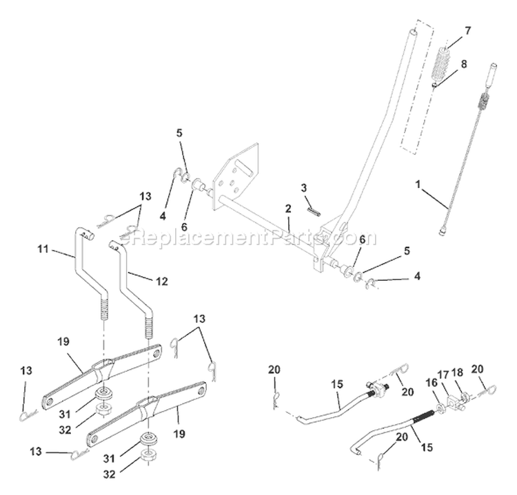 Page G Diagram and Parts List for 1342A LTH  954567031 -2000-12 Husqvarna Lawn Tractor
