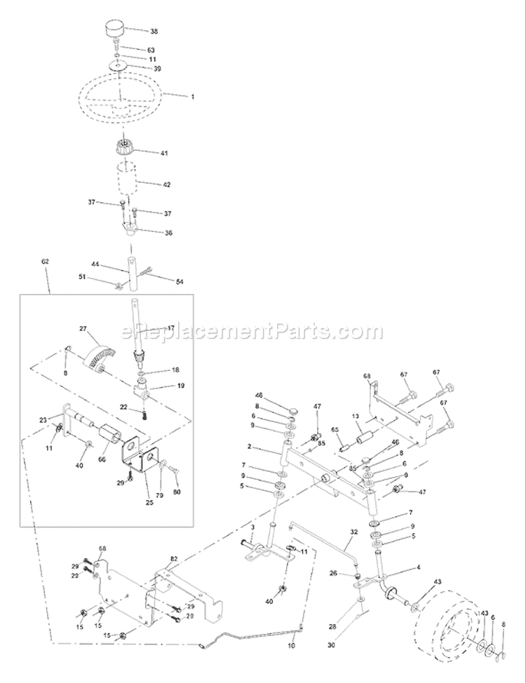 Page I Diagram and Parts List for 1342A LTH  954567031 -2000-12 Husqvarna Lawn Tractor