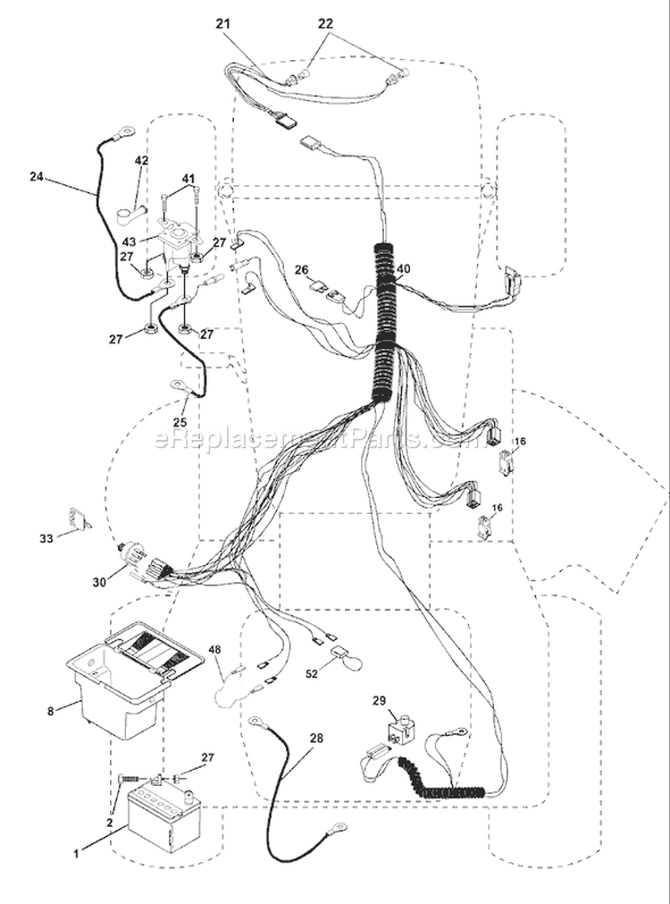 Page D Diagram and Parts List for 1342B LTH  954567031 -2001-01 Husqvarna Lawn Tractor