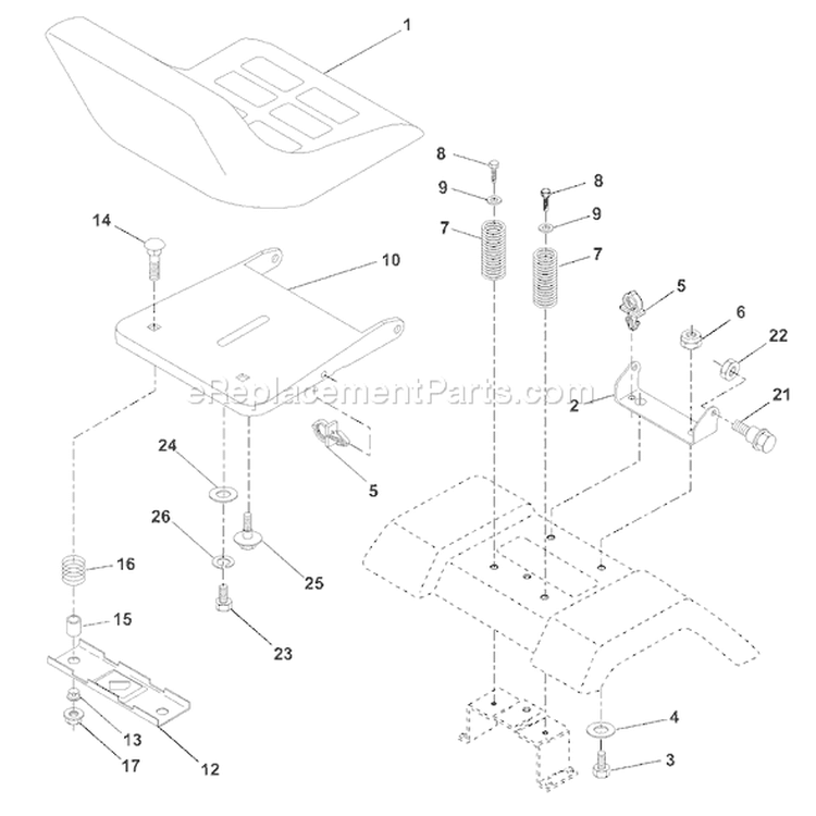 Page H Diagram and Parts List for 1342B LTH  954567031 -2001-01 Husqvarna Lawn Tractor