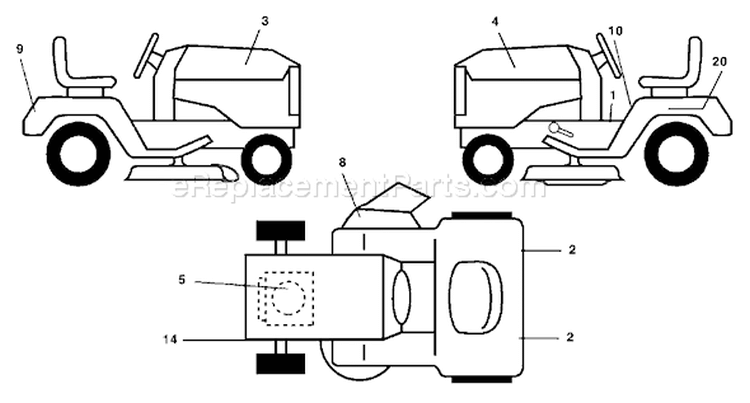Page B Diagram and Parts List for 1342C LTH  954567031 -2001-11 Husqvarna Lawn Tractor
