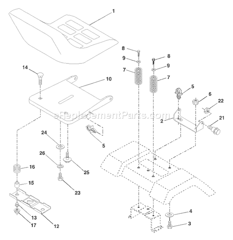 Page H Diagram and Parts List for 1342C LTH  954567031 -2001-11 Husqvarna Lawn Tractor