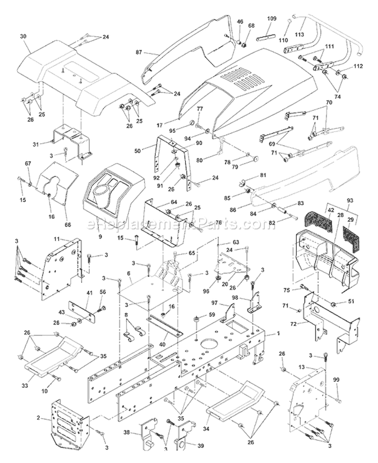 Page A Diagram and Parts List for 140 LTH  954001192A -1995-01 Husqvarna Lawn Tractor