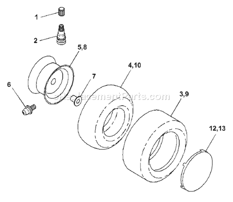 Page K Diagram and Parts List for 140 LTH  954001192A -1995-01 Husqvarna Lawn Tractor